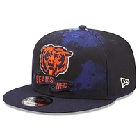 Men's New Era Navy Chicago Bears 2022 Sideline - 9FIFTY Ink Dye Snapback Hat