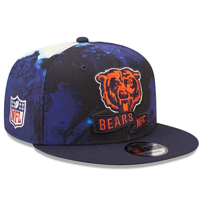 Men's New Era Navy Chicago Bears 2022 Sideline - 9FIFTY Ink Dye Snapback Hat