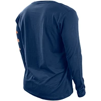 Men's New Era Navy Chicago Bears Hype 2-Hit Long Sleeve T-Shirt