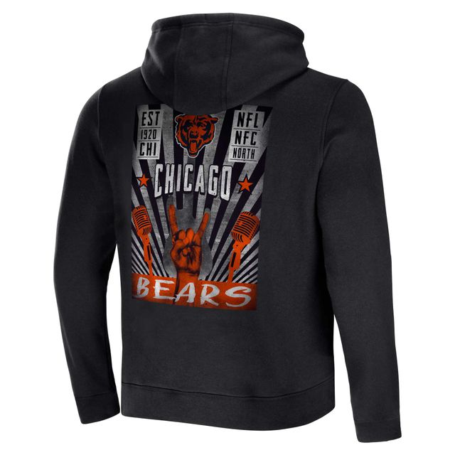 Collection NFL x Darius Rucker pour hommes par Fanatics Sweat à capuche entièrement zippé noir Chicago Bears Rocker