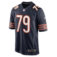 Men's Nike Austen Pleasants  Navy Chicago Bears Game Jersey