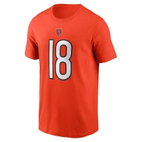 Men's Nike Caleb Williams Orange Chicago Bears  Fuse Name & Number T-Shirt