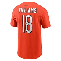 Men's Nike Caleb Williams Orange Chicago Bears  Fuse Name & Number T-Shirt