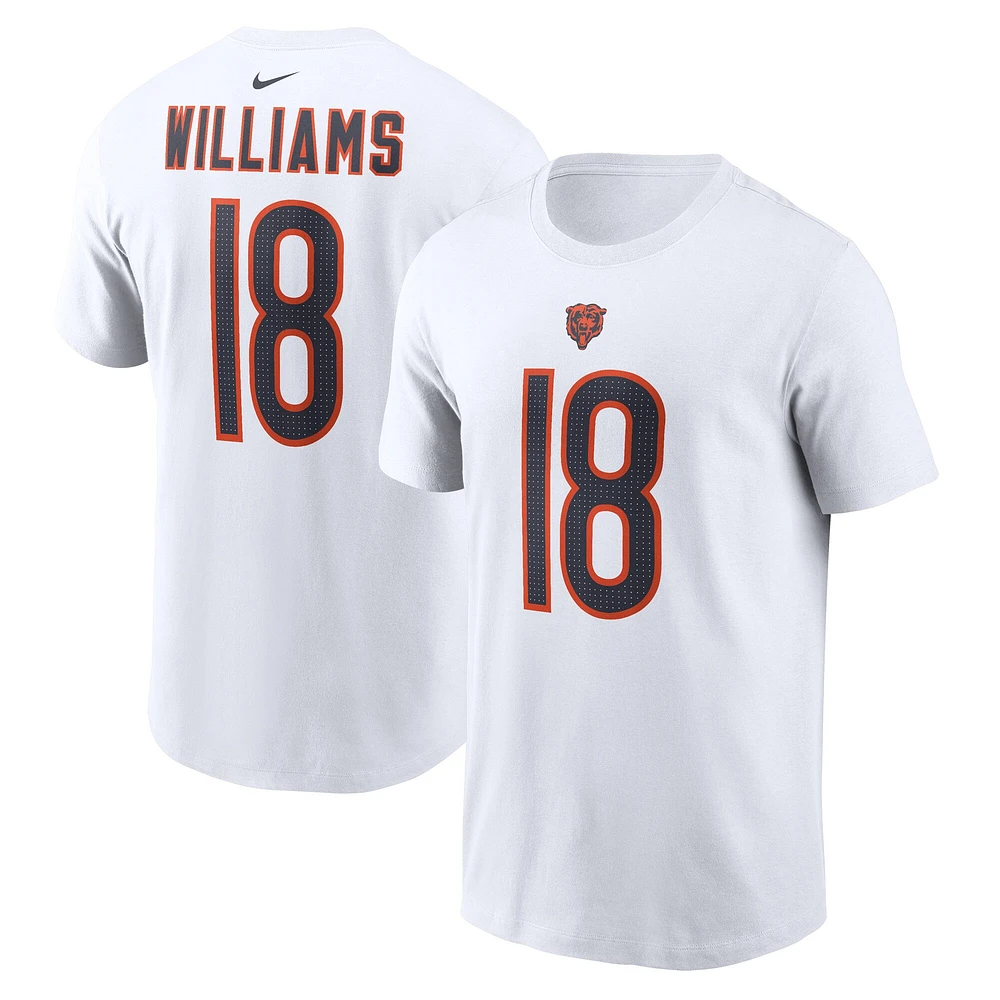 Men's Nike Caleb Williams White Chicago Bears  Fuse Name & Number T-Shirt