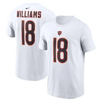 Men's Nike Caleb Williams White Chicago Bears  Fuse Name & Number T-Shirt