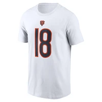Men's Nike Caleb Williams White Chicago Bears  Fuse Name & Number T-Shirt