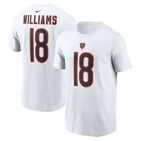 Men's Nike Caleb Williams White Chicago Bears  Fuse Name & Number T-Shirt