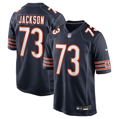 Maillot de match Nike Jonah Jackson bleu marine des Chicago Bears pour homme