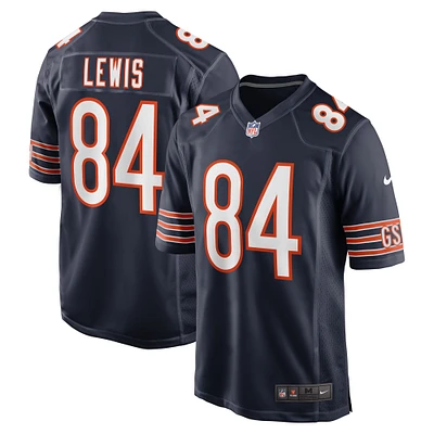 Maillot de match Nike Marcedes Lewis bleu marine des Chicago Bears pour homme