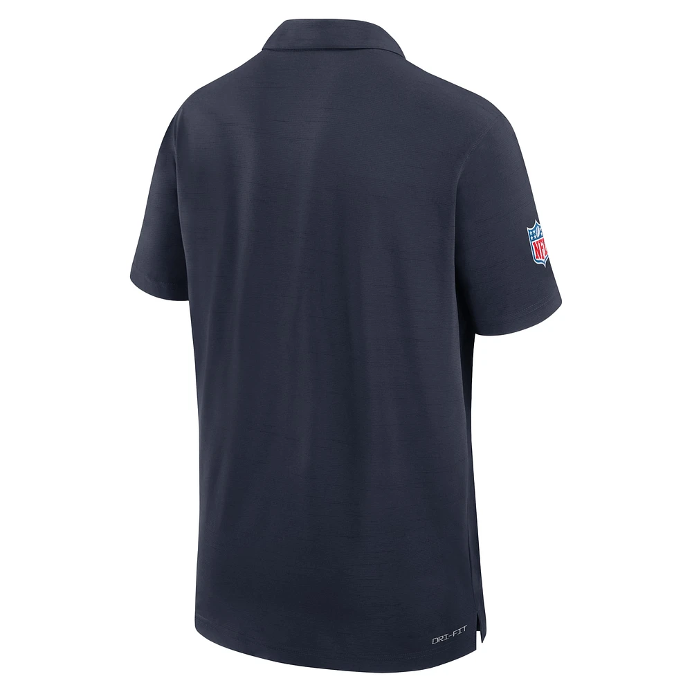 Men's Nike Navy Chicago Bears 2024/25 Sideline Performance Polo