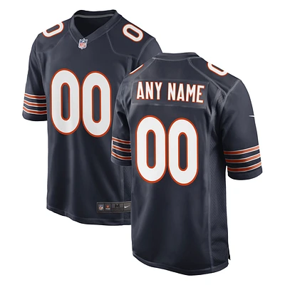 Homme Nike Navy Chicago Bears Custom - Maillot de match