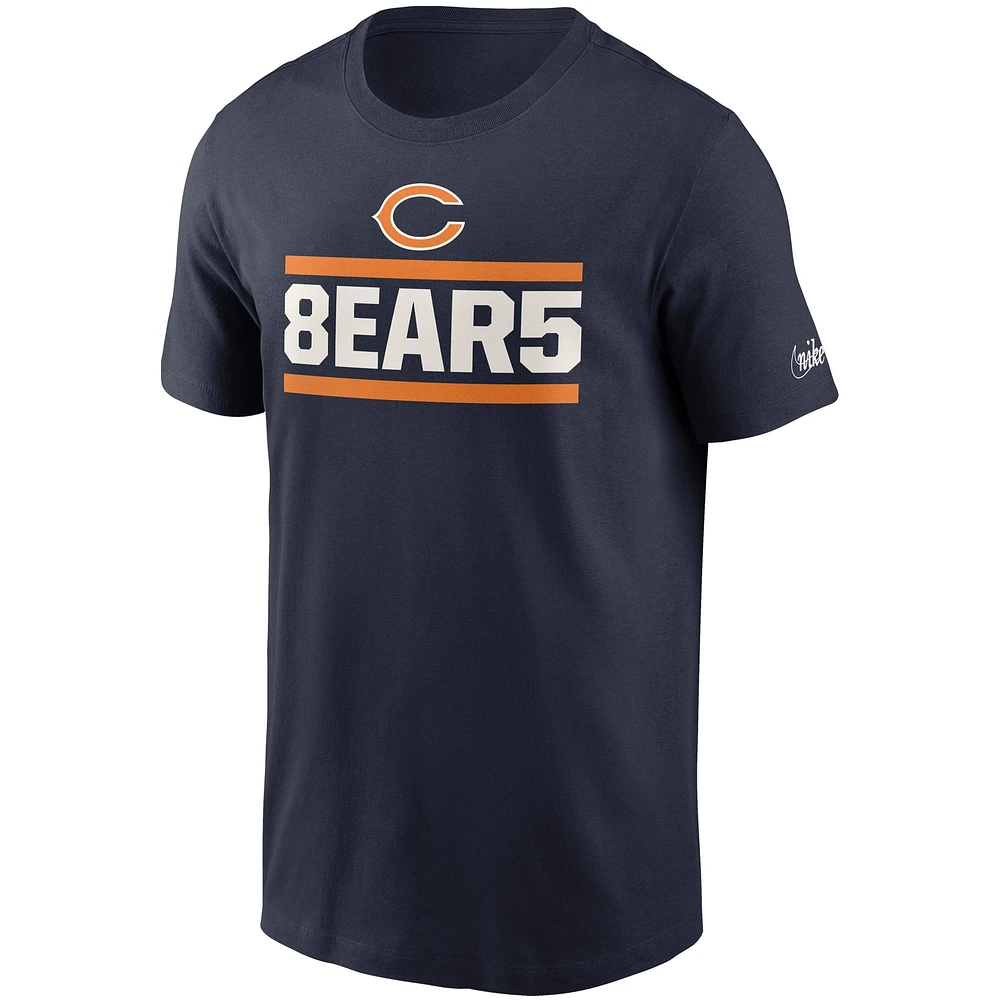 Men's Nike Navy Chicago Bears Hometown Collection 8ear5 T-Shirt