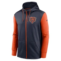 Men's Nike  Navy Chicago Bears Performance Full-Zip Hoodie