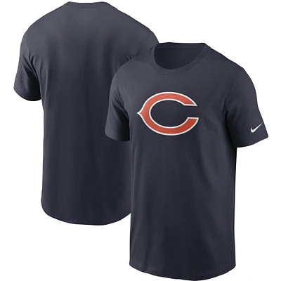 T-shirt Nike bleu marine avec logo principal des Chicago Bears pour hommes