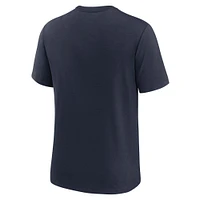 Men's Nike Navy Chicago Bears Rewind Logo Tri-Blend T-Shirt