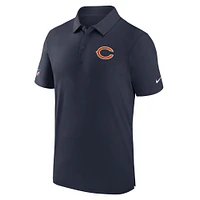 Polo de performance Nike pour hommes, Chicago Bears Sideline Coaches, bleu marine