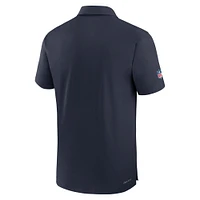Polo de performance Nike pour hommes, Chicago Bears Sideline Coaches, bleu marine
