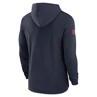 Men's Nike Navy Chicago Bears Sideline Hoodie Performance Long Sleeve T-Shirt