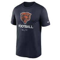 Men's Nike Navy Chicago Bears Sideline Infograph Performance T-Shirt