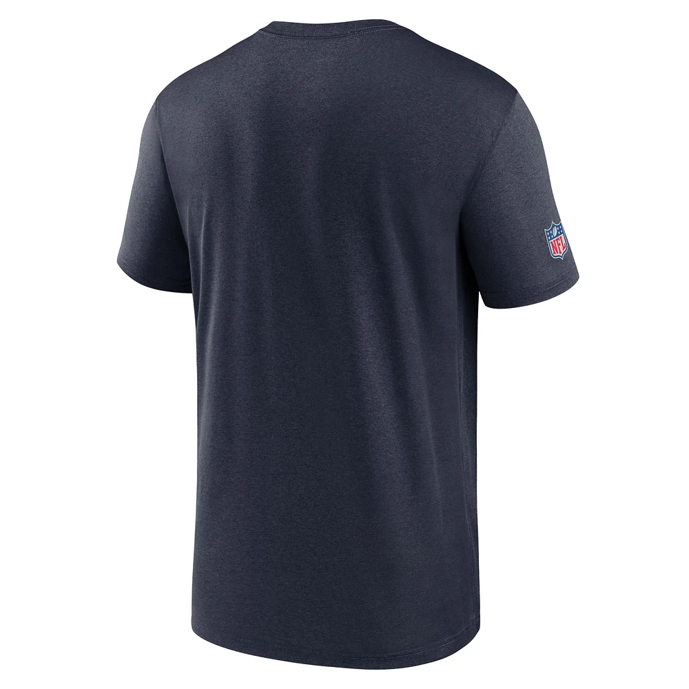 Men's Nike Navy Chicago Bears Sideline Infograph Performance T-Shirt