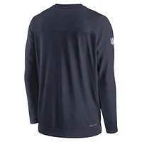 Men's Nike Navy Chicago Bears Sideline Lockup Performance - Long Sleeve T-Shirt