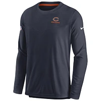 Men's Nike Navy Chicago Bears Sideline Lockup Performance Pullover Sweatshirt