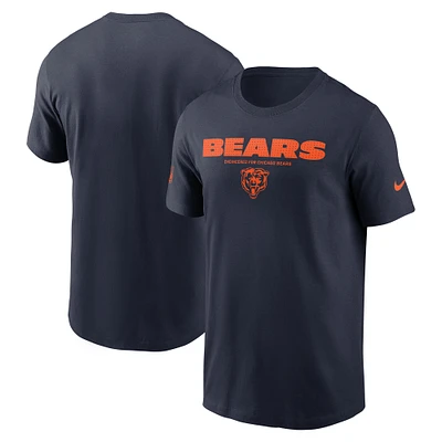 T-shirt Nike Performance Sideline bleu marine des Chicago Bears pour homme