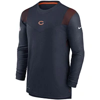 Men's Nike Navy Chicago Bears Sideline Player UV Performance Long Sleeve T-Shirt