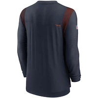 Men's Nike Navy Chicago Bears Sideline Player UV Performance Long Sleeve T-Shirt