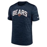 Men's Nike Navy Chicago Bears Sideline Velocity Athletic Stack Performance T-Shirt