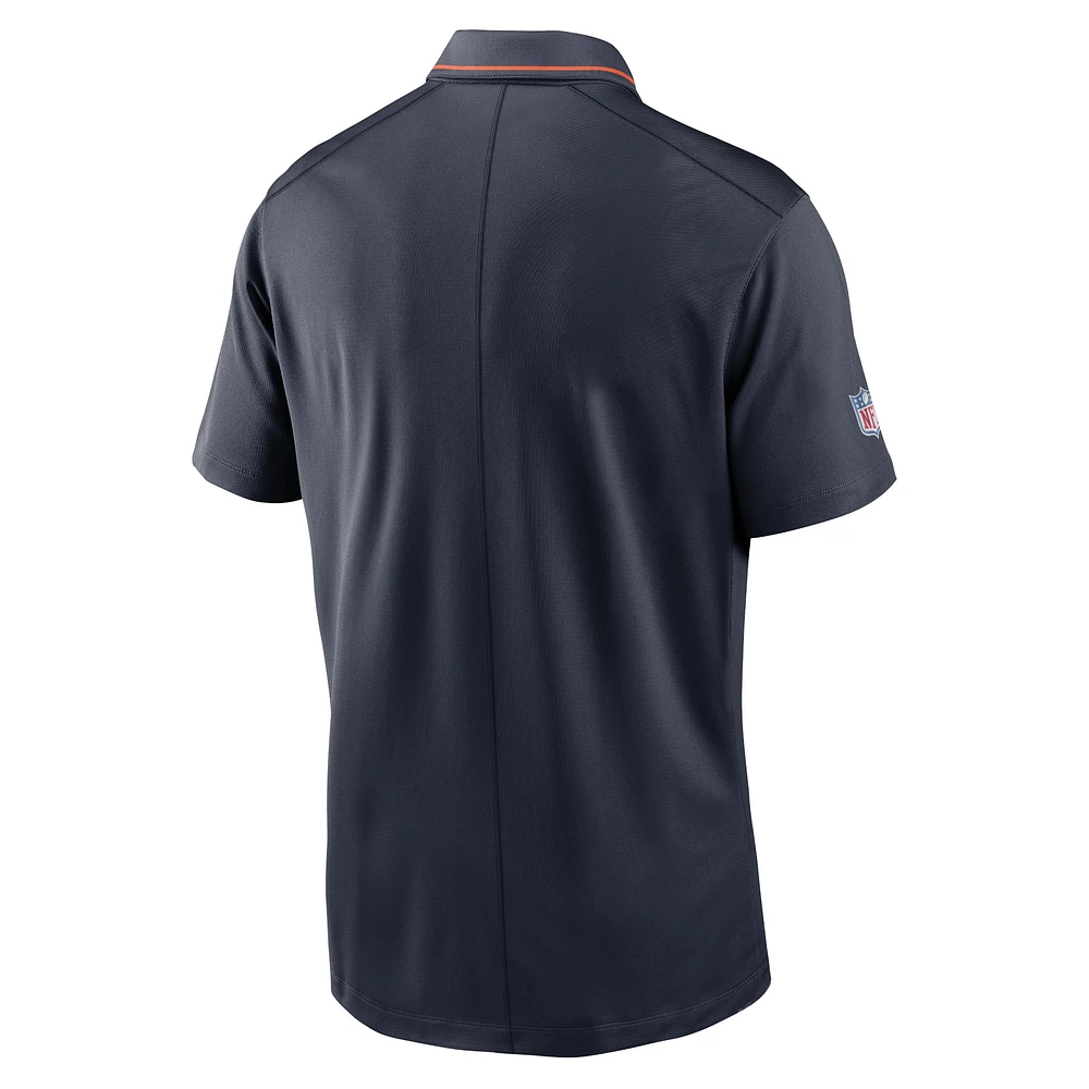 Men's Nike Navy Chicago Bears Sideline Victory Performance Polo