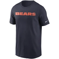 Men's Nike Navy Chicago Bears Team Wordmark T-Shirt