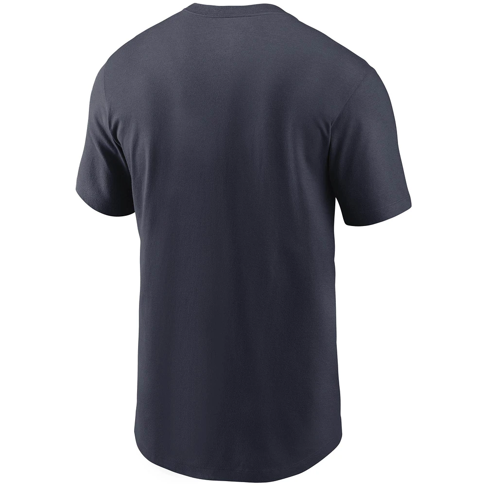 Men's Nike Navy Chicago Bears Team Wordmark T-Shirt