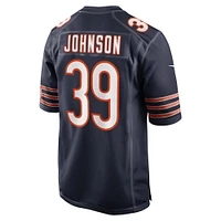 Men's Nike Quindell Johnson  Navy Chicago Bears Team Game Jersey