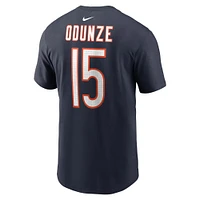 Men's Nike Rome Odunze Navy Chicago Bears Name & Number T-Shirt