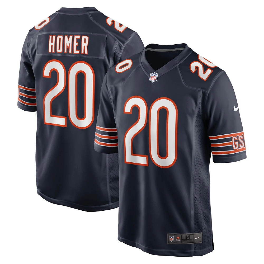 Men's Nike Travis Homer Navy Chicago Bears Game Player Jersey