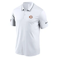 Polo Nike blanc Chicago Bears Sideline Victory Performance pour homme