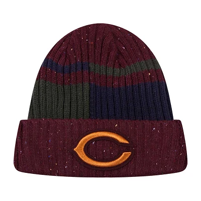 Bonnet en tricot moucheté à revers Chicago Bears Pro Standard bordeaux pour hommes