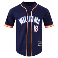 Men's Pro Standard Caleb Williams Navy Chicago Bears Mesh Button-Up Baseball Jersey