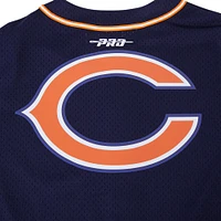 Men's Pro Standard Caleb Williams Navy Chicago Bears Mesh Button-Up Baseball Jersey