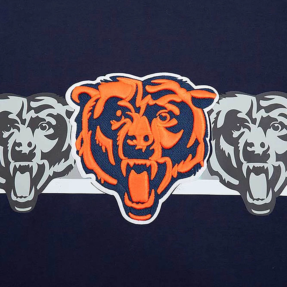 Men's Pro Standard Navy Chicago Bears Retro Striper T-Shirt