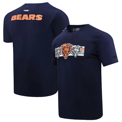T-shirt rétro rayé Pro Standard pour hommes, bleu marine, Chicago Bears