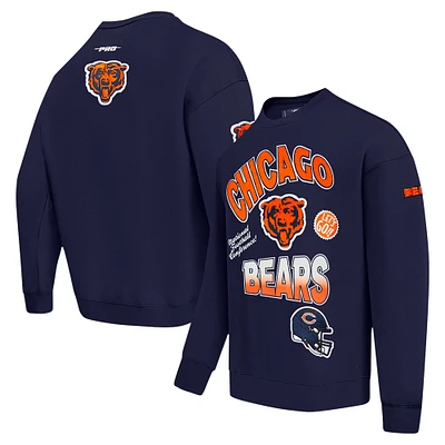 Sweat-shirt à enfiler épaules tombantes Turn It Up Pro Standard Navy Chicago Bears pour homme