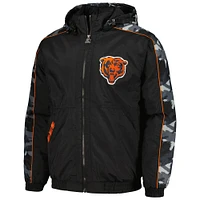 Men's Starter Black Chicago Bears Thursday Night Gridiron Full-Zip Hoodie