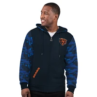 Sweat à capuche zippé pour homme Chicago Bears Thursday Night Gridiron bleu marine