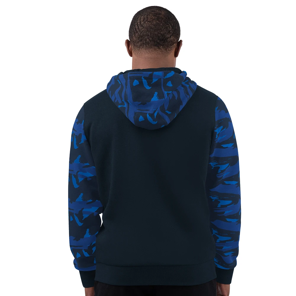 Sweat à capuche zippé pour homme Chicago Bears Thursday Night Gridiron bleu marine