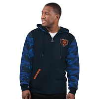 Sweat à capuche zippé pour homme Chicago Bears Thursday Night Gridiron bleu marine