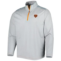 Men's Tommy Bahama Gray Chicago Bears On Deck IslandZone Half-Zip Jacket