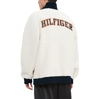 Sweat-shirt crème à quart de zip Tommy Hilfiger Chicago Bears Jordan Sherpa pour hommes