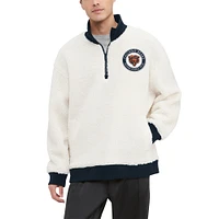 Sweat-shirt crème à quart de zip Tommy Hilfiger Chicago Bears Jordan Sherpa pour hommes